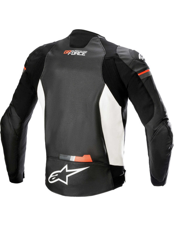 Alpinestars GP Force Airflow Leather Motorcycle Jacket - Black/White/Fluo Red 31007221231 - 2 Alpinestars GP Force Airflow Leather Motorcycle Jacket - Black/White/Fluo Red 31007221231 - 2