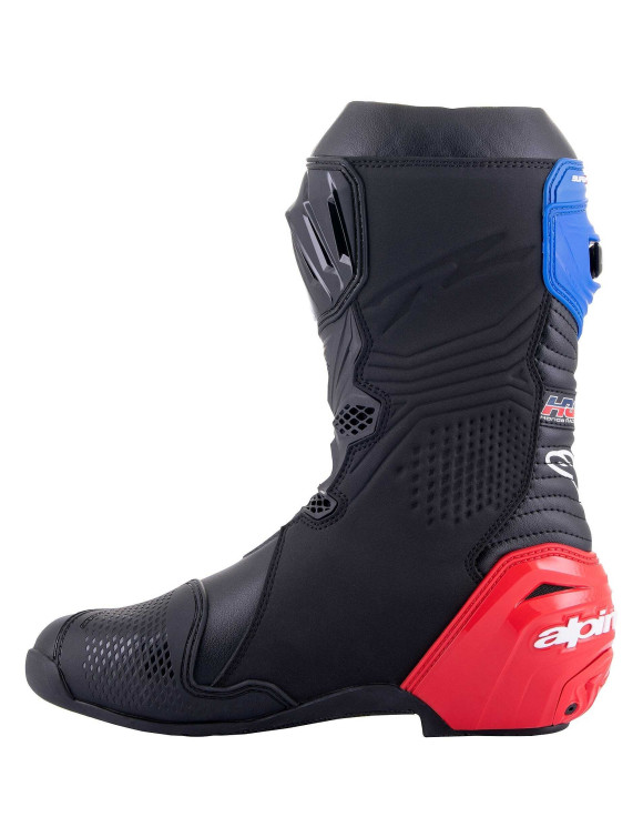 Botas de moto Alpinestars Honda Supertech R - Negro / Rojo brillante / Azul 22204231317 - 3
