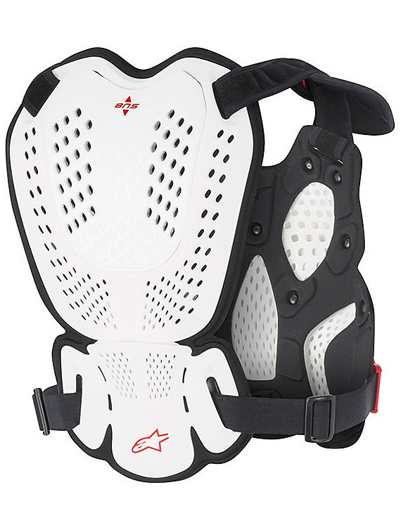 Alpinestars Plastron A - 1 - Blanc/Noir/Rouge 6700116213 - 2