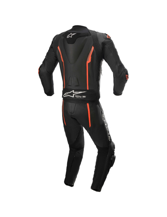Combinaison moto en cuir Alpinestars Missile V2 - 2 pièces - Noir/Rouge Fluo 31601221030 - 2