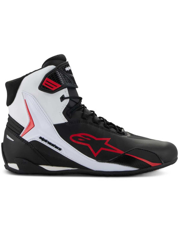 Scarpe Moto Alpinestars Faster - 4 - Nero/Bianco/Rosso 2510425123 - 4 Scarpe Moto Alpinestars Faster - 4 - Nero/Bianco/Rosso 2510425123 - 4