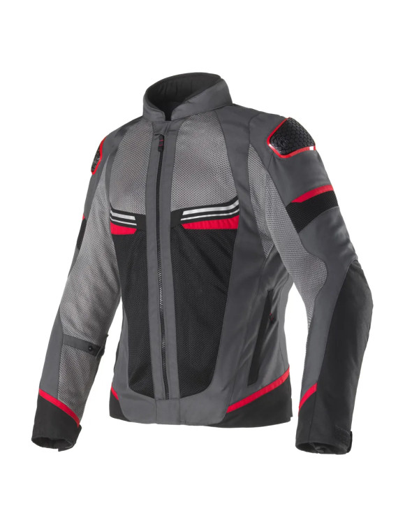 Chaqueta de Moto de Verano para Hombre Clover Airjet-6 Gris/Rojo 17013-GRA/R - 1