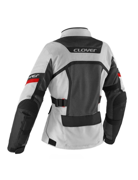 Veste Moto Été Femme Clover Ventouring-4 Noir/Gris Lady 17022-N/GR - 2