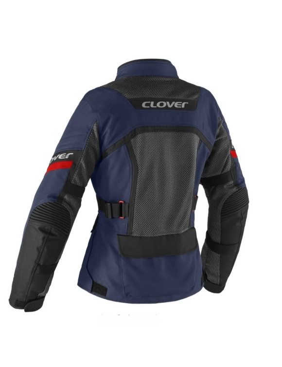 Giacca Moto da Donna Estiva Clover Ventouring-4 Black/Blue Navy Lady 17022-NAV/N - 2 Giacca Moto da Donna Estiva Clover Ventouring-4 Black/Blue Navy Lady 17022-NAV/N - 2