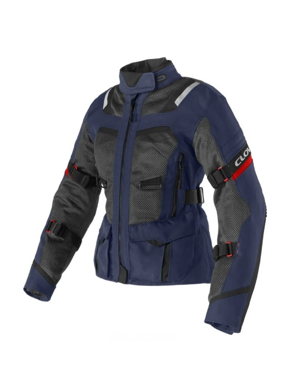 Veste Moto Été Femme Clover Ventouring-4 Noir/Bleu Marine Lady 17022-NAV/N - 1 Veste Moto Été Femme Clover Ventouring-4 Noir/Bleu Marine Lady 17022-NAV/N - 1