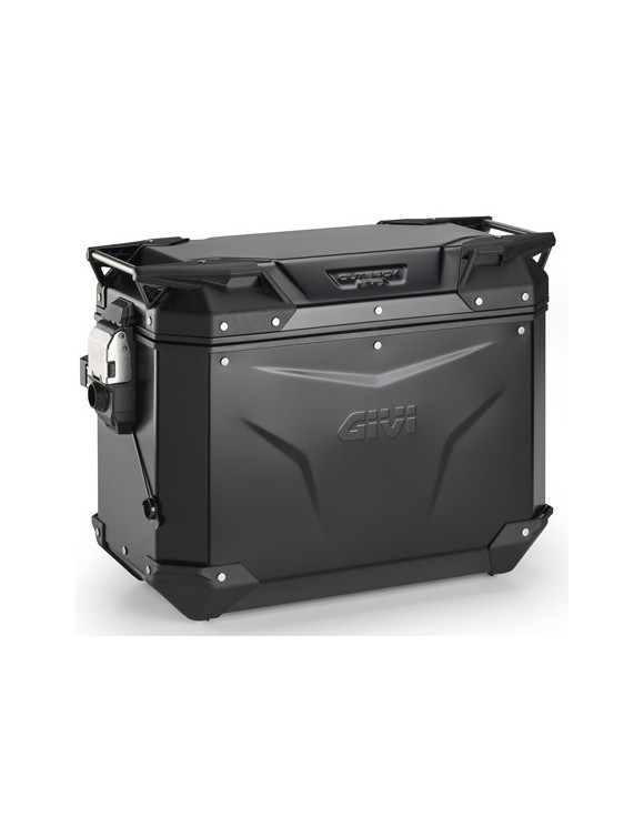 Givi Trekker Outback OBKEV44BR Side Case in Black Painted Aluminum, Rear Right 44L - 1