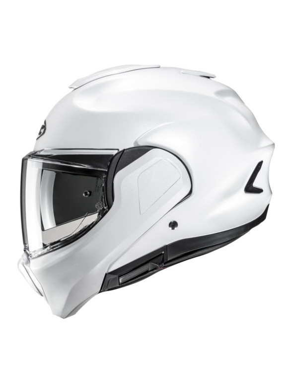Casque Moto Modulable HJC F100 Uni Blanc Perle Brillant 189229 - 2