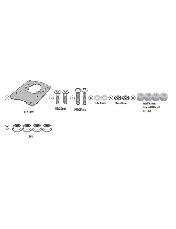 Soporte trasero específico para maleta MONOKEY® o MONOLOCK®, Givi SR9228, para CFMOTO 700 mt adv - 2