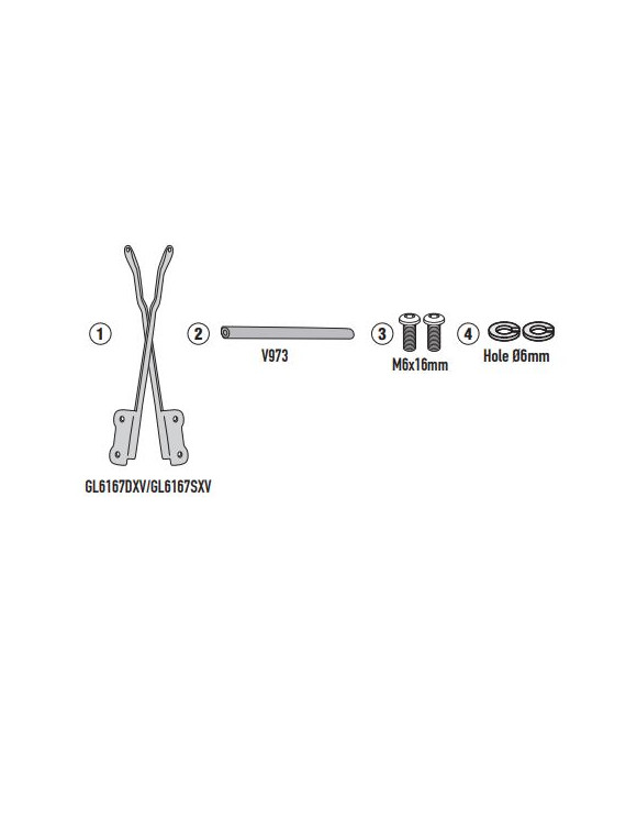 Handlebar Crossbar, Givi FB2171, YAMAHA tracer 9, tracer 9 gt, tracer 9 gt+ - 2