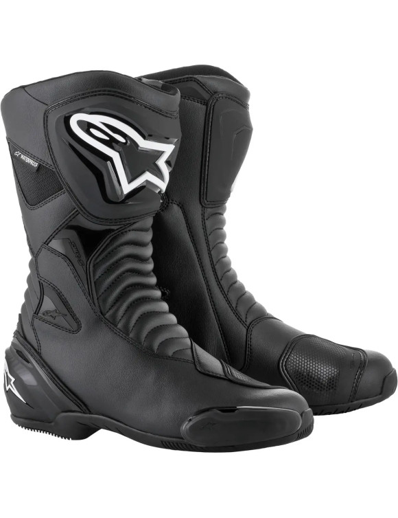 Alpinestars wasserdichte Motorradstiefel SMX S - Schwarz/Schwarz 22435171100 - 1