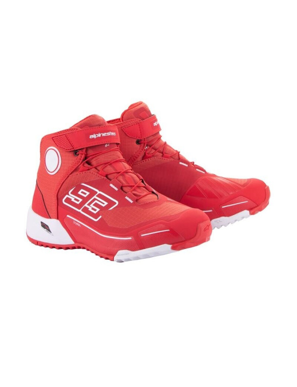 MM93 Alpinestars CR-X Drystar® Chaussures de moto - Rouge vif/Blanc 2611921 - 1 MM93 Alpinestars CR-X Drystar® Chaussures de moto - Rouge vif/Blanc 2611921 - 1