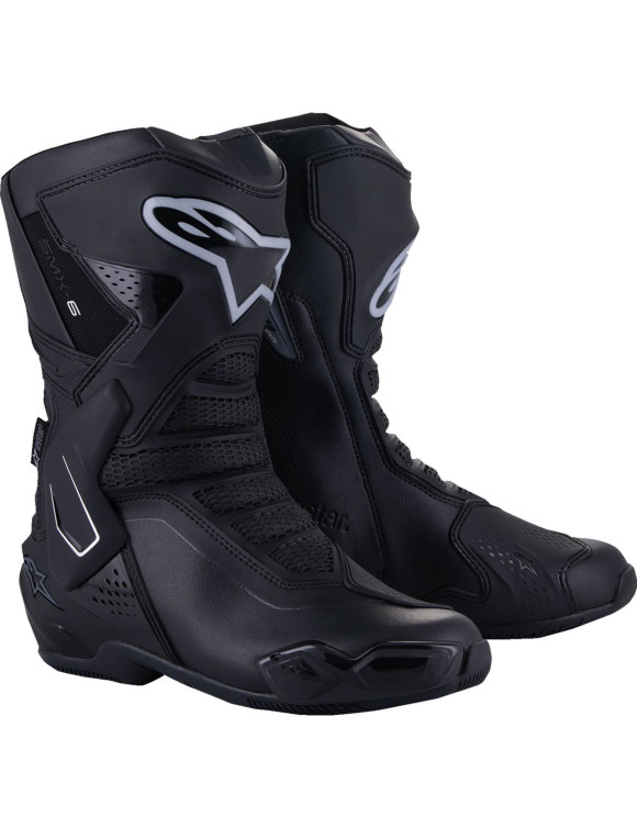 Botas de moto Alpinestars SMX-6 V3 Drystar® Stella - Negro/Plata 2243125119 - 1