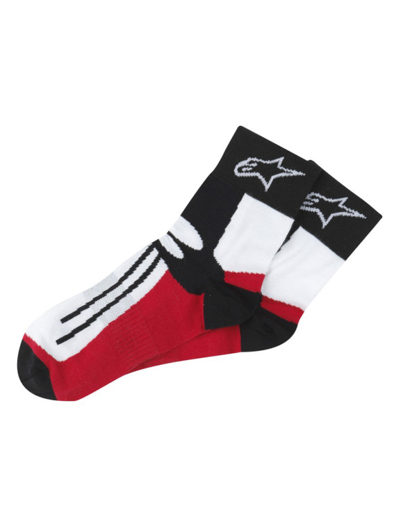 Alpinestars Motorcycle Socks - Ankle Height - Black/Red 470301130 - 1