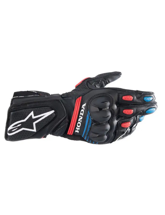 Guanti Moto Alpinestars Honda SP-8 V3 - Nero/Rosso brillante/Blu 35584231317 - 1 Guanti Moto Alpinestars Honda SP-8 V3 - Nero/Rosso brillante/Blu 35584231317 - 1
