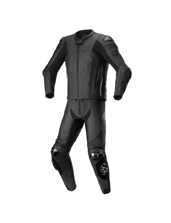 Combinaison moto en cuir Alpinestars Missile V2 - 2 pièces - Noir/Noir 31601221100 - 1