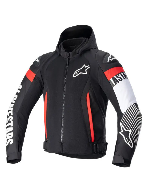 Chaqueta de moto Alpinestars Zaca Air - Negro/Blanco/Rojo fluo 33064231231 - 1
