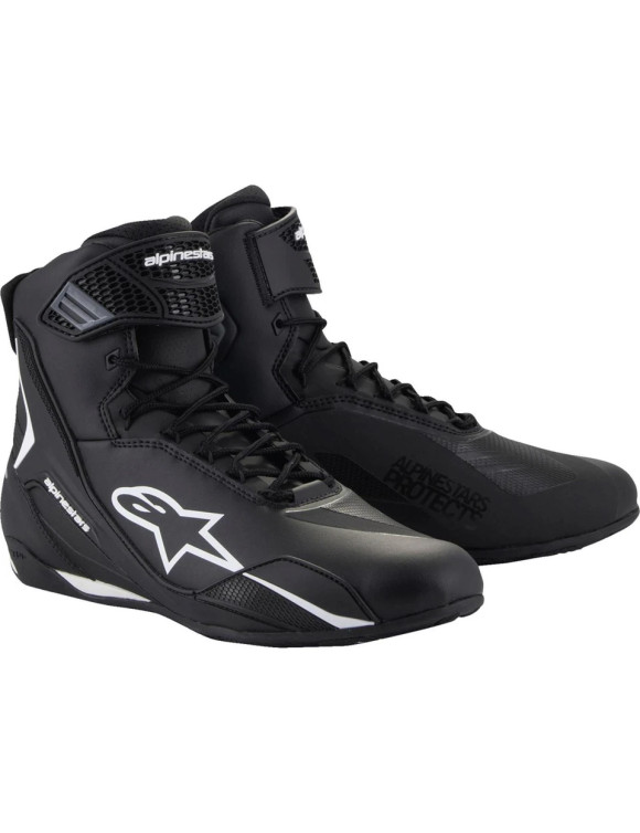 Scarpe Moto Alpinestars Faster - 4 - Nero/Bianco 2510425127 - 1