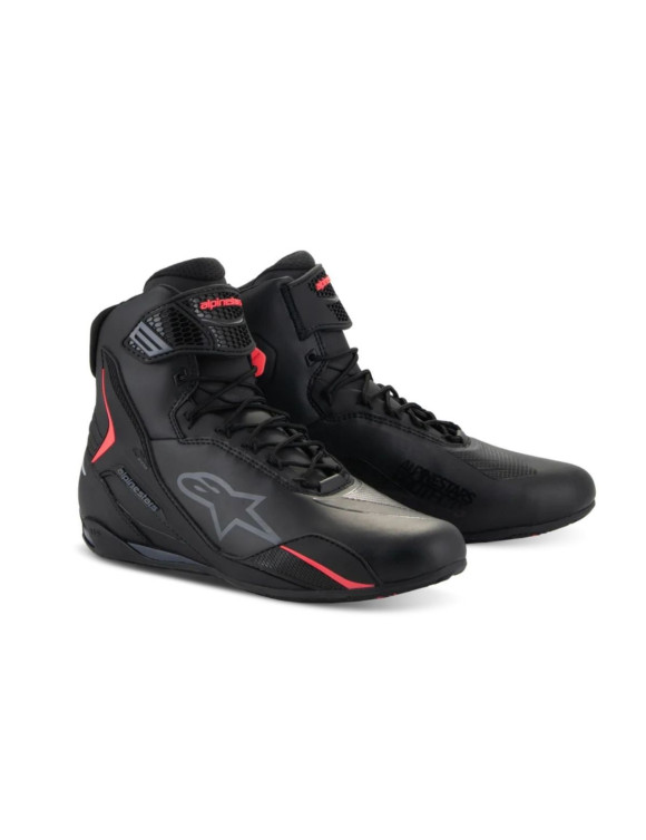 Chaussures de moto Alpinestars Femme Stella Faster - 4 - Noir/Rose diva 25106251839 - 1