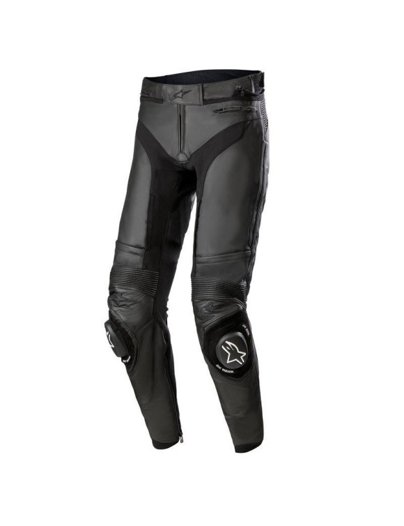 Pantalones de moto de cuero Alpinestars Missile V3 - Longitud estándar - Negro/Negro 31205221100 - 1