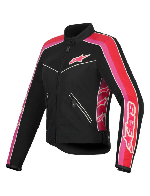 Veste de moto pour femmes Alpinestars Stella T-Dyno Air - Noir/Rouge vif/Fuchsia 33107251499 - 1 Veste de moto pour femmes Alpinestars Stella T-Dyno Air - Noir/Rouge vif/Fuchsia 33107251499 - 1