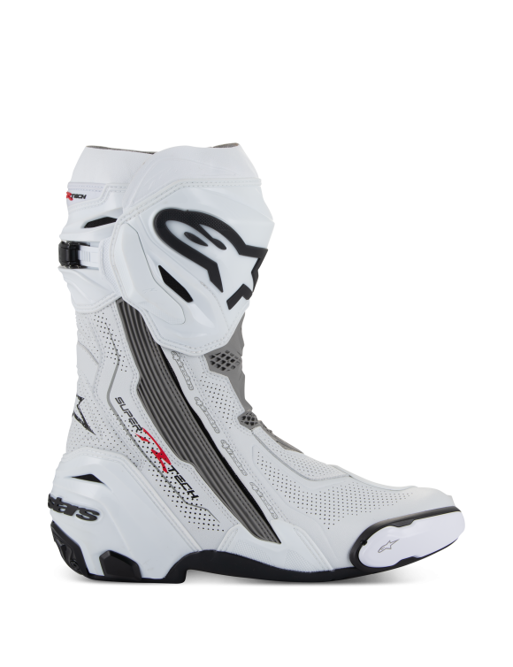 Stivali Moto Alpinestars Vented Supertech R - Bianco/Grigio Medio/Nero 22201212024 - 2