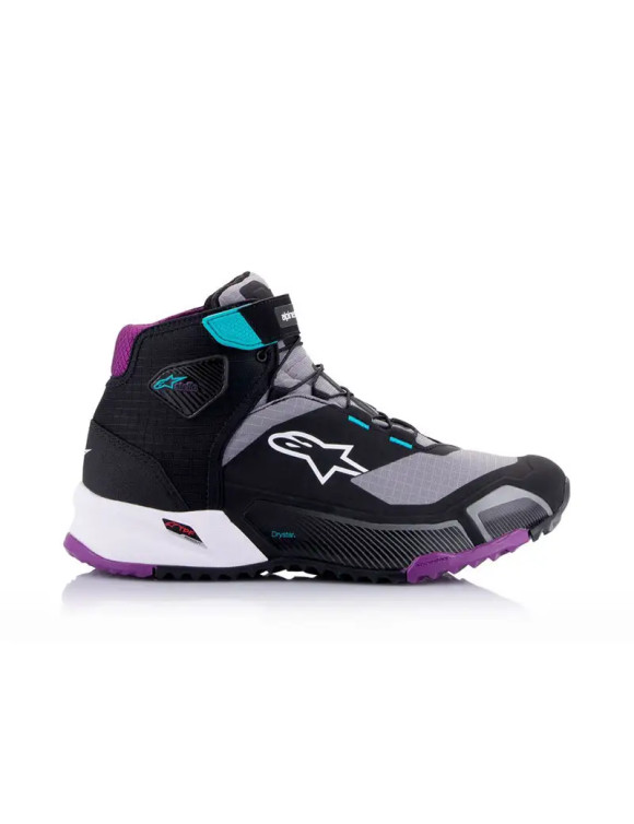 Alpinestars Motorradschuhe Alpinestars CR-X Drystar® Damen Motorradschuhe – Schwarz/Pflaumengrau/Blaugrün 26115 - 2