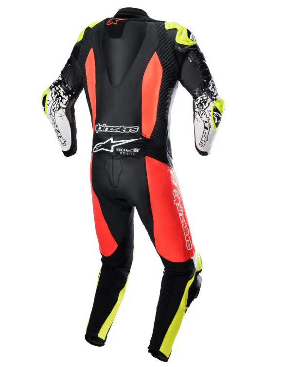 Alpinestars GP Tech V4 Leather Motorcycle Suit - Black/Fluo Red/Fluo Yellow 31568221355 - 2 Alpinestars GP Tech V4 Leather Motorcycle Suit - Black/Fluo Red/Fluo Yellow 31568221355 - 2
