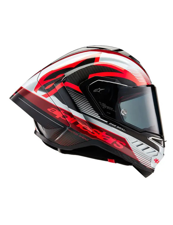 Alpinestars Supertech R10 Team Motorradhelm – Schwarz Carb/Rot/Glänzend Weiß 82002241352 - 2