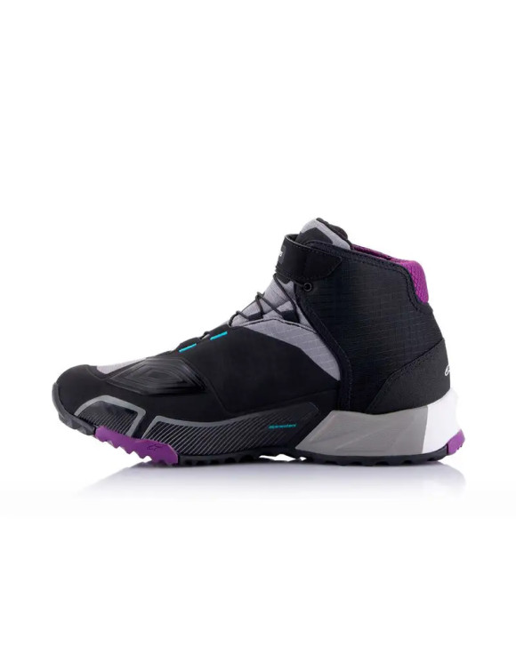 Alpinestars Motorcycle Shoes Alpinestars CR-X Drystar® Women's Motorcycle Shoes - Black/Plum Grey/Teal 26115 - 3