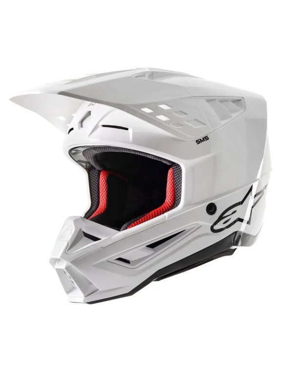 SM5 Alpinestars Solid ECE 2206 Motorcycle Helmet - Glossy White 83030232180 - 1