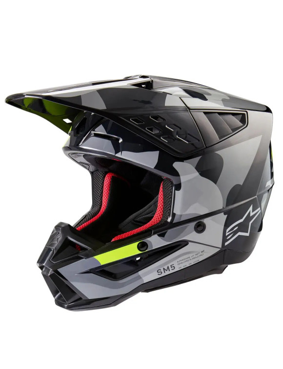 Casque de moto Alpinestars SM5 Rover 2 ECE - Gris foncé/Jaune fluo brillant 83038239350 - 1