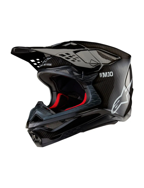 Casco de moto Alpinestars Solid Supertech M10 ECE - Carbono/negro brillante 83001231188 - 1