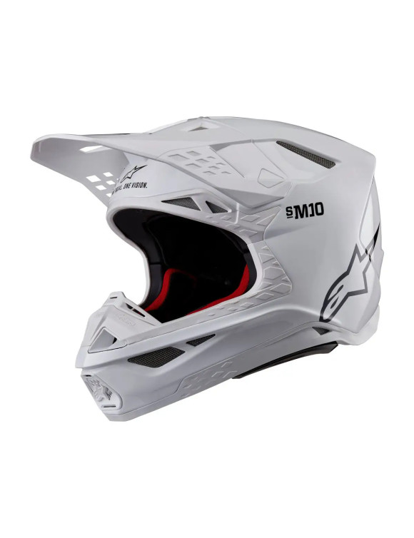 Alpinestars Solid Supertech M10 ECE Motorcycle Helmet - Glossy White 83001232180 - 1