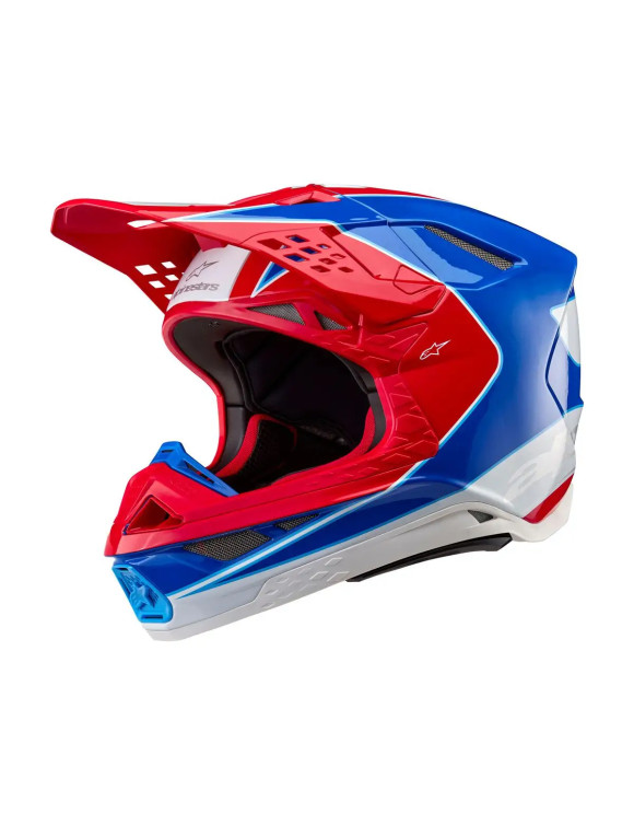 Casco de motocicleta Alpinestars Supertech M10 Aeon ECE - rojo brillante/azul brillante 83018233017 - 1