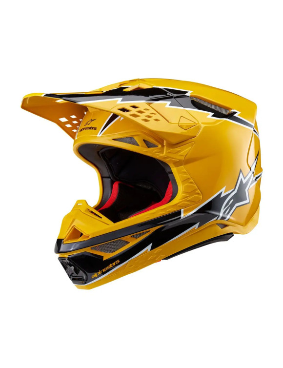 Casco de motocicleta Alpinestars Supertech M10 Ampress ECE - negro brillante/amarillo 83006231414 - 1 Casco de motocicleta Alpinestars Supertech M10 Ampress ECE - negro brillante/amarillo 83006231414 - 1