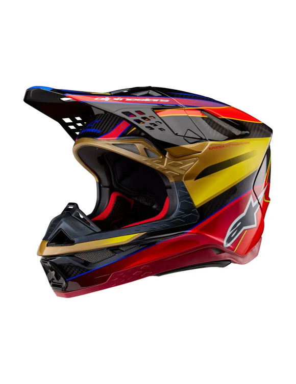 Casco Moto Alpinestars Supertech M10 Era ECE - Oro/Giallo rio/Rosso lucido 83011235938 - 1