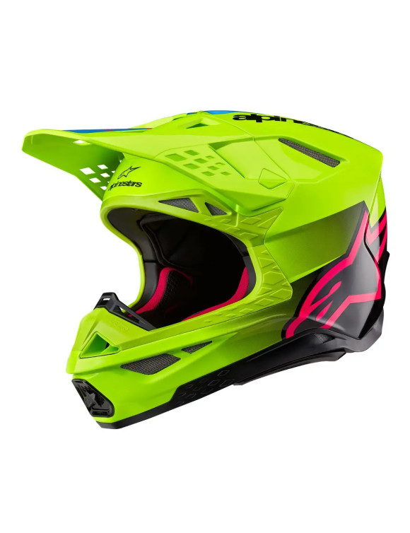 Alpinestars Supertech M10 Unite ECE Motorradhelm – Fluo Yellow/Black/Diva/Pink/Gl 83016235138 - 1