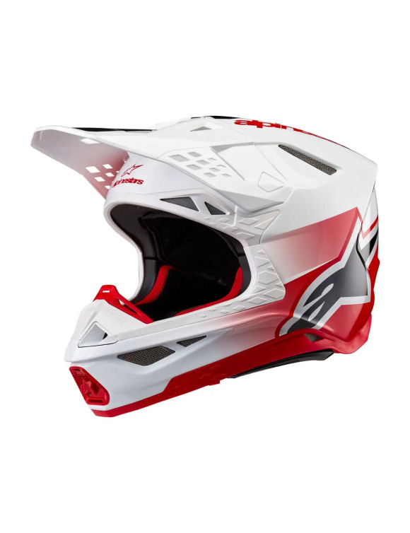 Alpinestars Supertech M10 Unite ECE Motorradhelm – Glänzendes Rot/Weiß 83016233182 - 1
