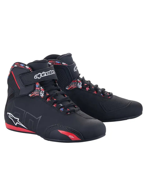 Zapatos de moto Fq20 Alpinestars Sektor - Negro/Rojo brillante 25145231303 - 1 Zapatos de moto Fq20 Alpinestars Sektor - Negro/Rojo brillante 25145231303 - 1