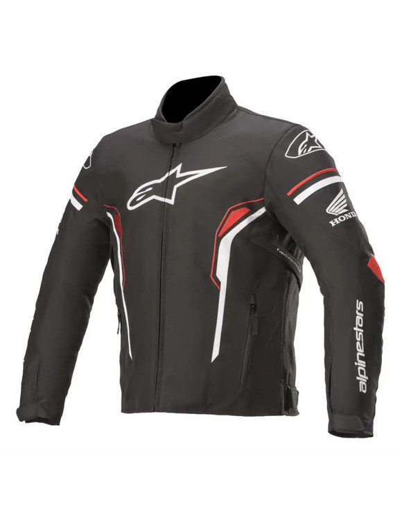Honda TP 1 Alpinestars Waterproof Motorcycle Jacket - Black/White/Red 3200420123 - 1