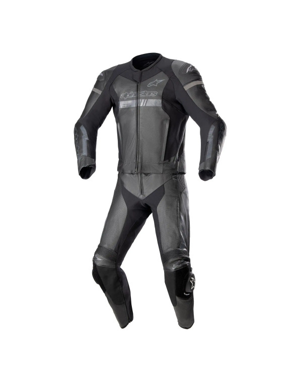 Traje de moto de cuero Alpinestars GP Force Chaser - 2 piezas - Negro/Negro 31603211100 - 1