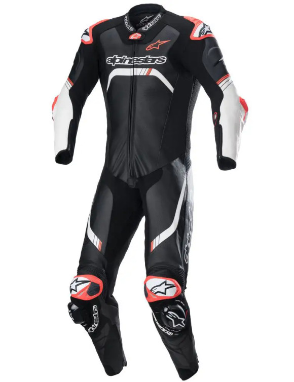Traje de moto de cuero Alpinestars GP Tech V4 - Negro/Blanco 315682212 - 1 Traje de moto de cuero Alpinestars GP Tech V4 - Negro/Blanco 315682212 - 1