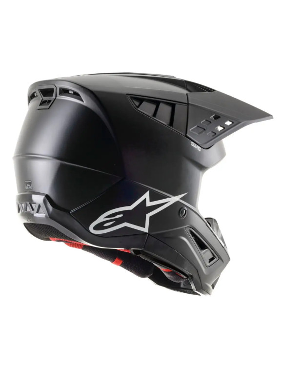 SM5 Casco Moto Alpinestars Solid ECE 2206 - Nero opaco 8303023110 - 2
