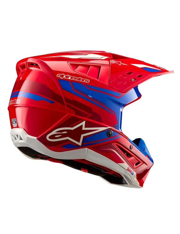 Casque de moto Alpinestars SM5 Action 2 ECE - Rouge vif/Bleu brillant 83060233017 - 2 Casque de moto Alpinestars SM5 Action 2 ECE - Rouge vif/Bleu brillant 83060233017 - 2