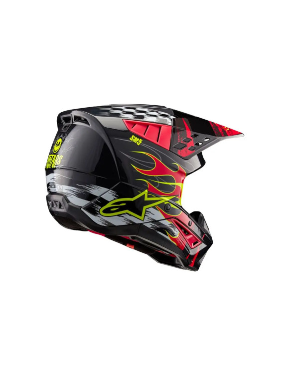 Casco de moto Alpinestars SM5 Rash ECE - gris oscuro/rojo brillante brillante 83070239033 - 2 Casco de moto Alpinestars SM5 Rash ECE - gris oscuro/rojo brillante brillante 83070239033 - 2