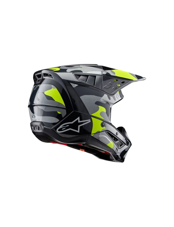 Casque de moto Alpinestars SM5 Rover 2 ECE - Gris foncé/Jaune fluo brillant 83038239350 - 2