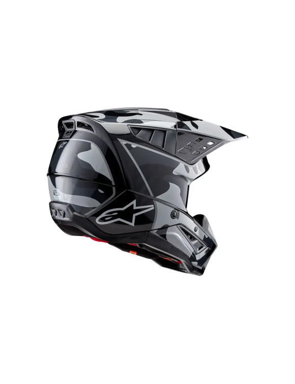 Casque de moto Alpinestars SM5 Rover 2 ECE - Noir brillant/argent 83038231997 - 2