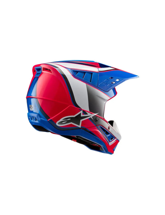 Alpinestars SM5 Sail ECE Motorcycle Helmet - White/Pink Diva/Blue Enamel/GI 83067232387 - 2