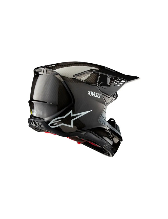 Casco Moto Alpinestars Solid Supertech M10 ECE - Carbonio/nero lucido 83001231188 - 2