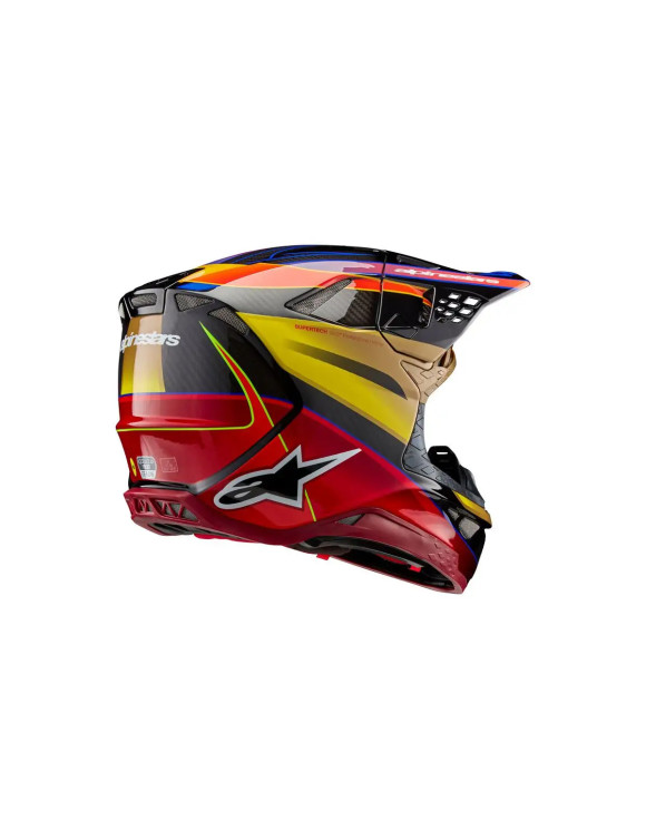 Alpinestars Supertech M10 Era ECE Motorradhelm – Gold/Riogelb/Glänzendes Rot 83011235938 - 2